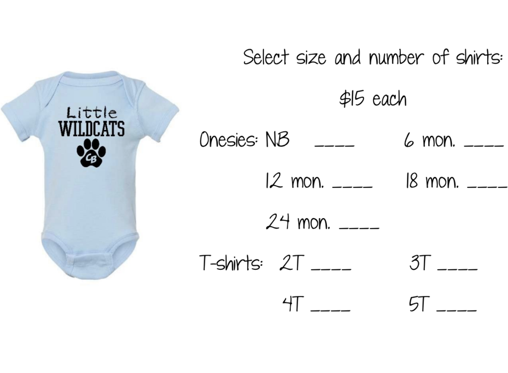 Little Wildcats onesie order form